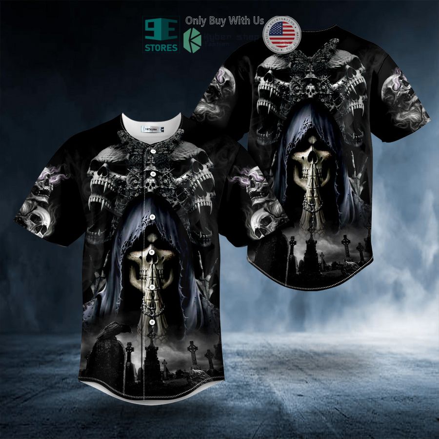 ghost butterfly prayer skull baseball jersey 1 69918