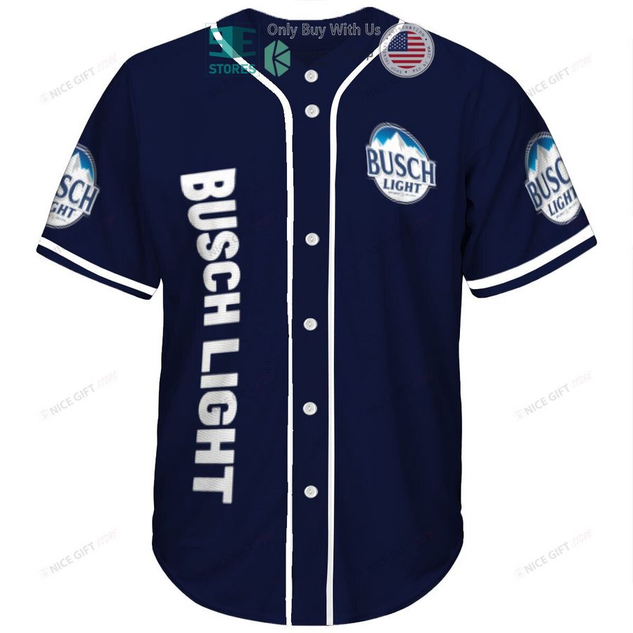 god first family second then busch light blue baseball jersey 2 2910