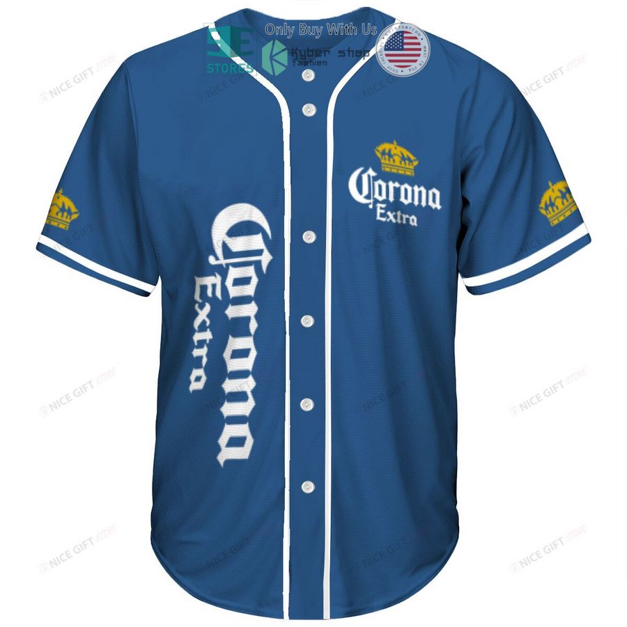 god first family second then corona extra blue baseball jersey 2 78413