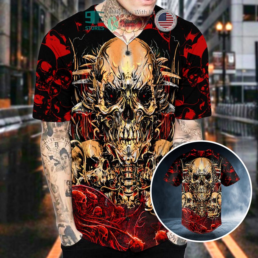 golden badass skull baseball jersey 2 58629