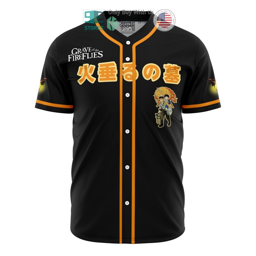 grave of the fireflies studio ghibli baseball jersey 1 85084