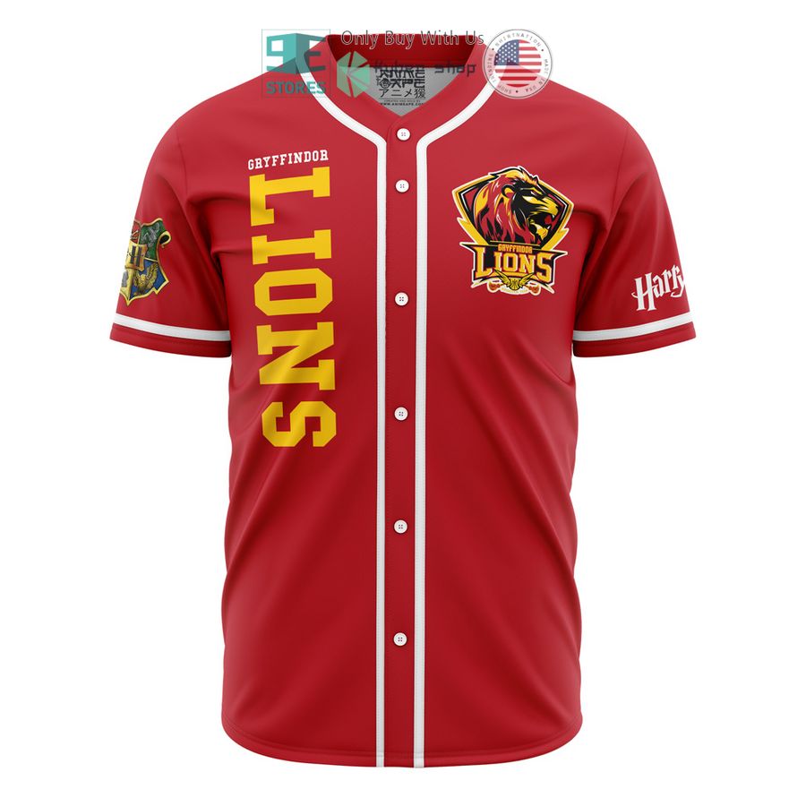 gryffindor lions house harry potter baseball jersey 2 40058