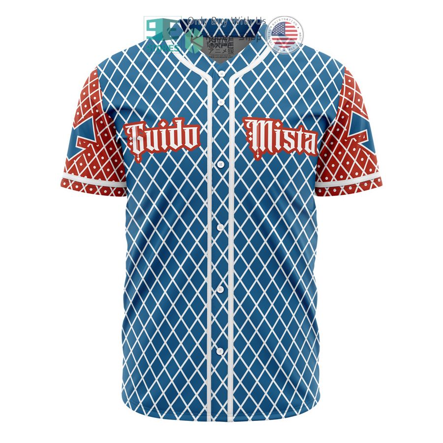 guido mista jojos bizarre adventure baseball jersey 1 5234