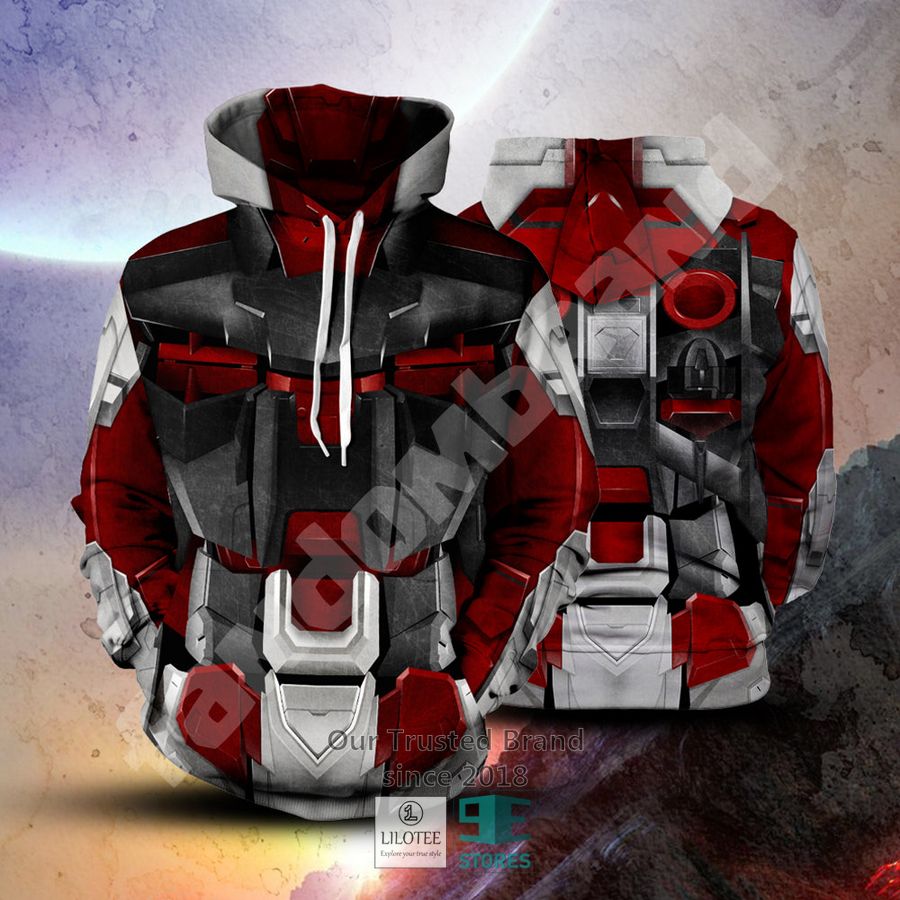 gundam red 3d hoodie 1 75752