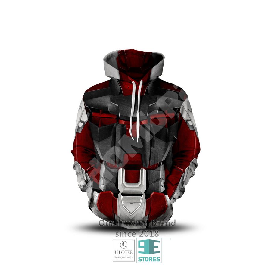 gundam red 3d hoodie 2 42336