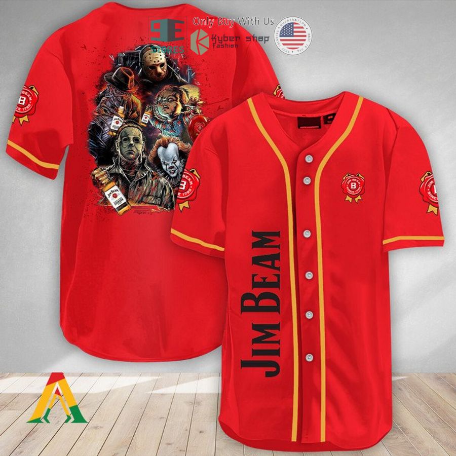 halloween horror characters jim beam baseball jersey 1 14270