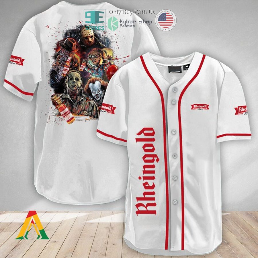 halloween horror characters rheingold beer baseball jersey 1 26897