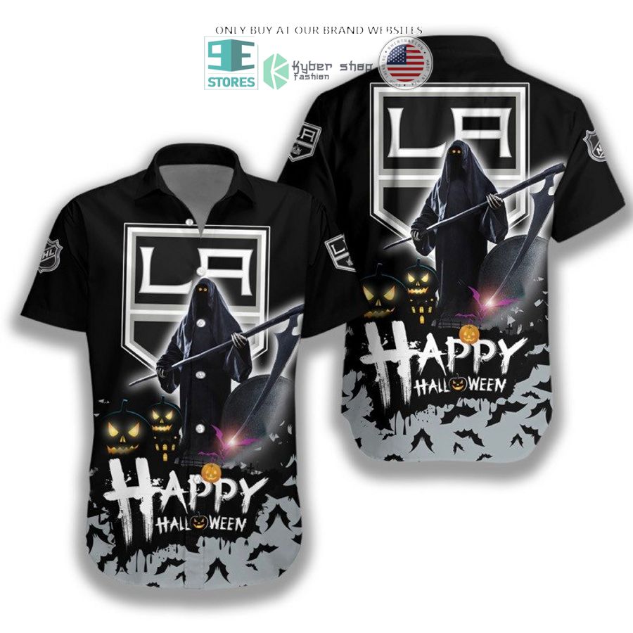 happy halloween grim reaper los angeles kings hawaiian shirt 1 65854