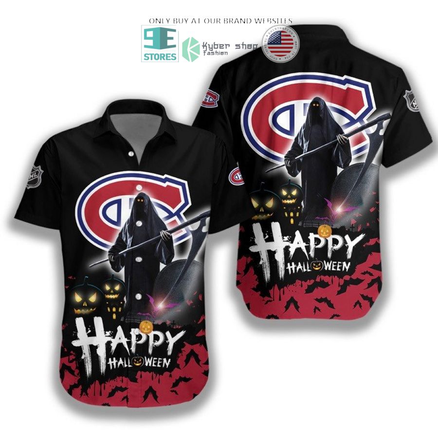 happy halloween grim reaper montreal canadiens hawaiian shirt 1 1805