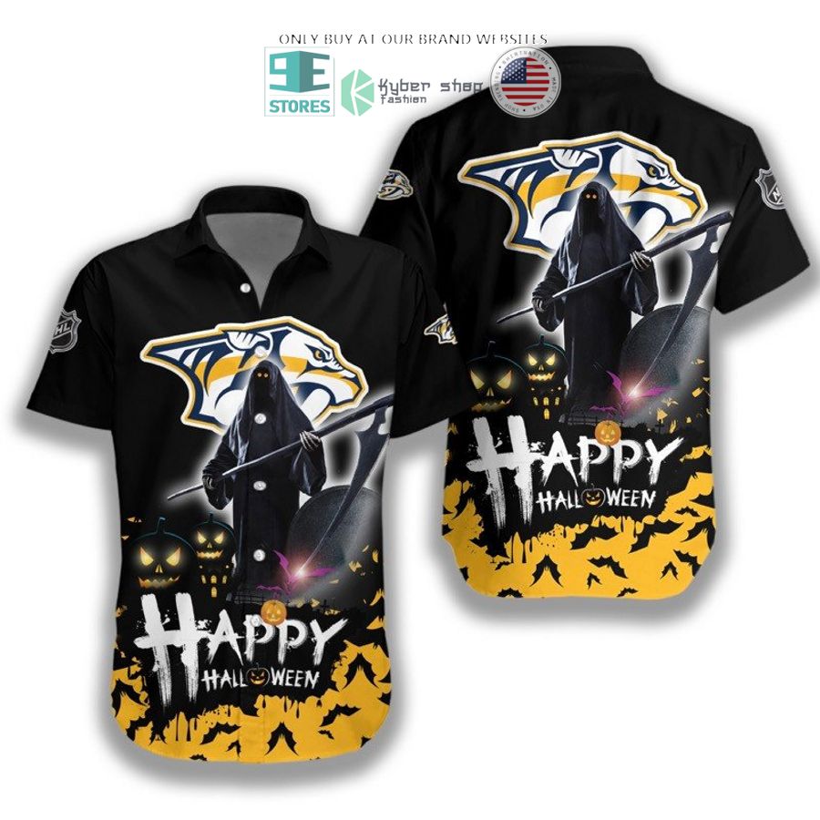 happy halloween grim reaper nashville predators hawaiian shirt 1 54084