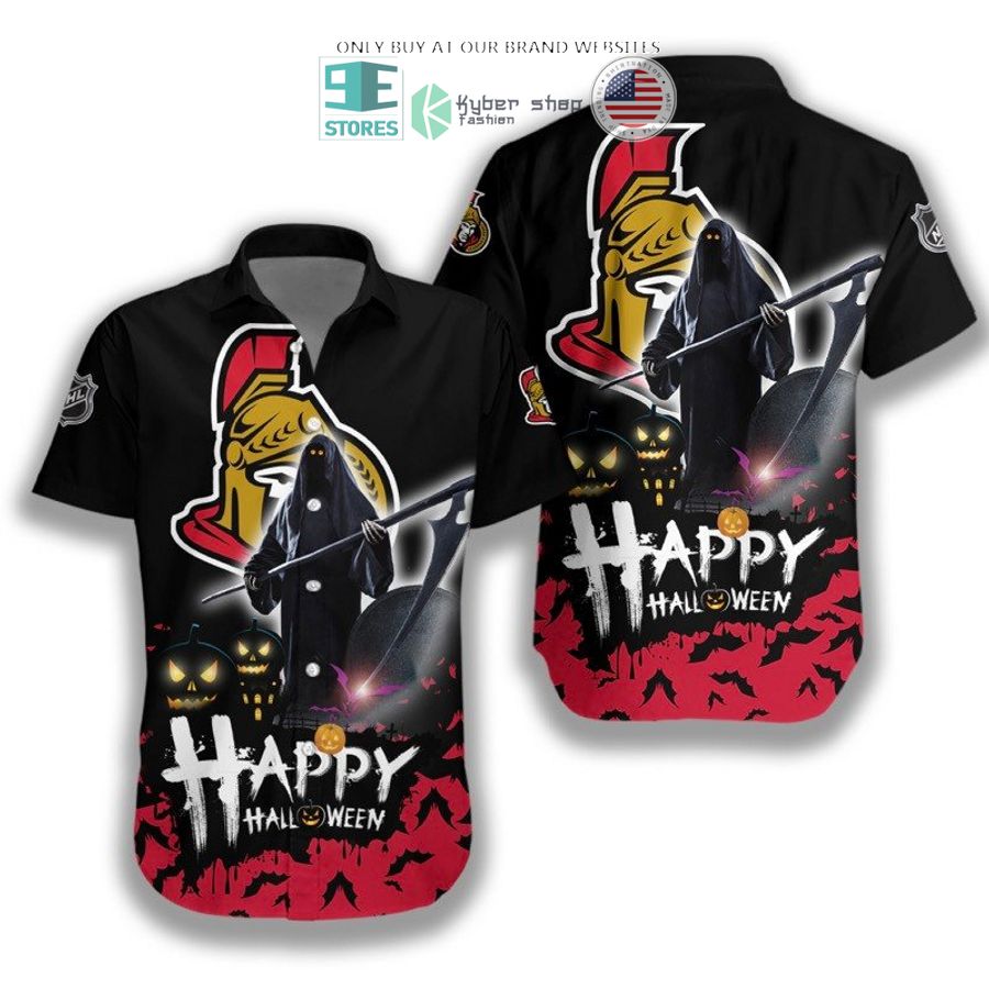 happy halloween grim reaper ottawa senators hawaiian shirt 1 98193