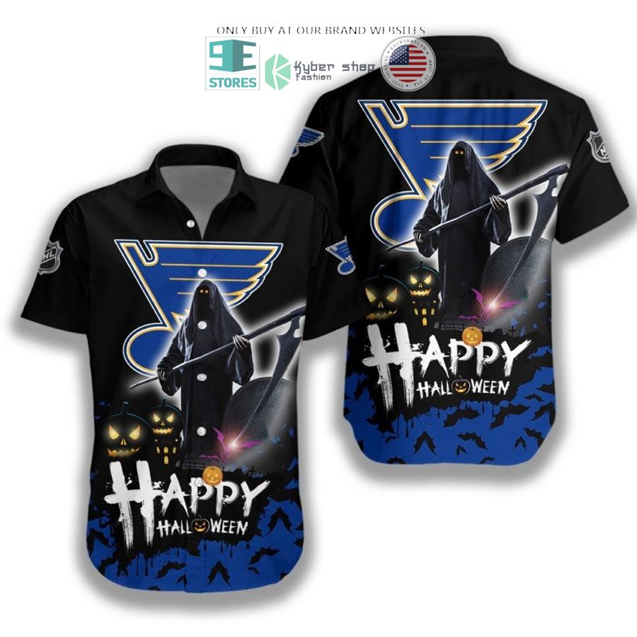 happy halloween grim reaper st louis blues hawaiian shirt 1 50549