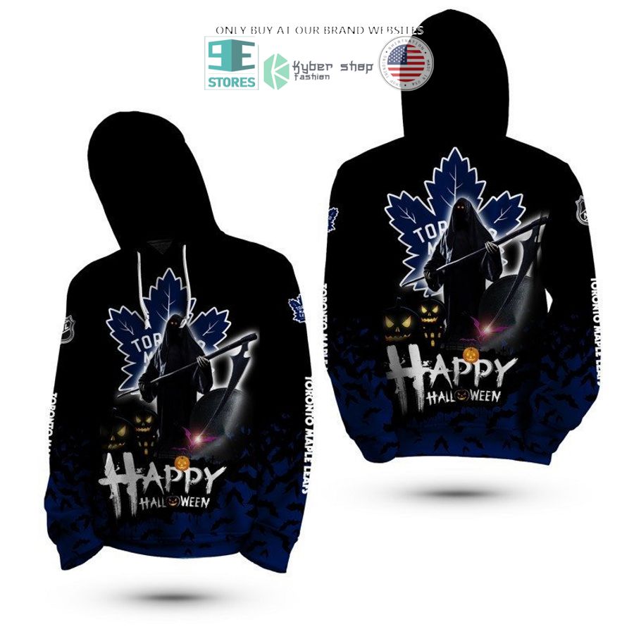 happy halloween grim reaper toronto maple leafs 3d shirt hoodie 2 34788