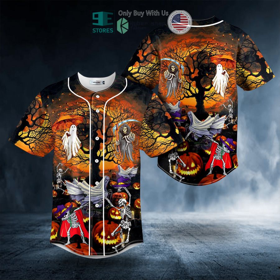 happy halloween skull baseball jersey 1 14619