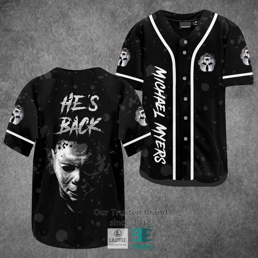 hes back michael myers horror movie baseball jersey 1 66370