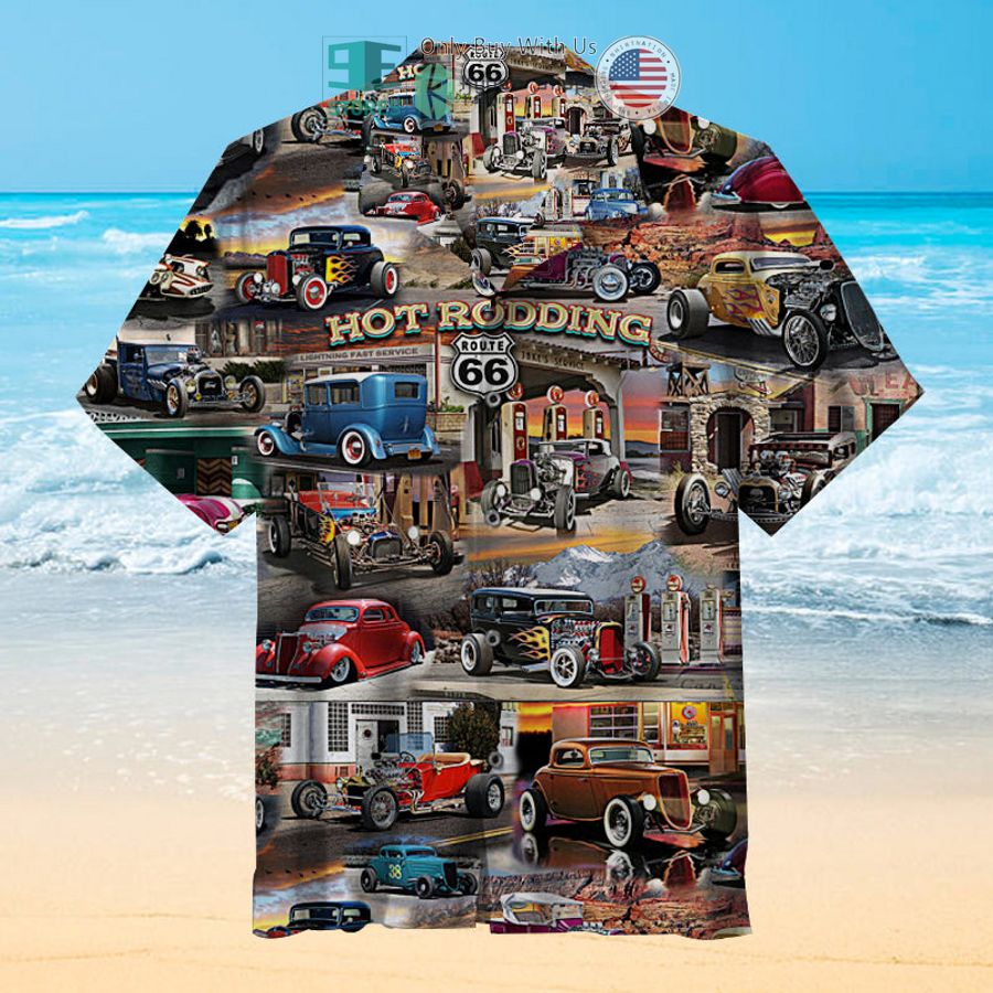 hot rodding route 66 hawaiian shirt 1 97459