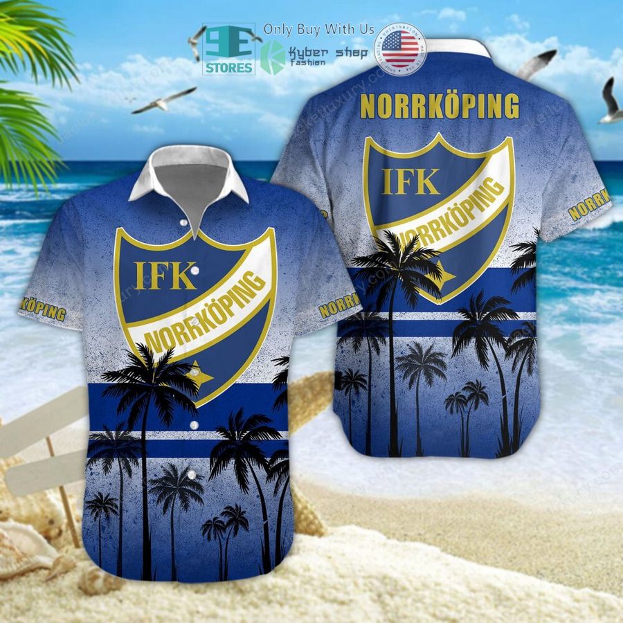 ifk norrkoping palm tree hawaiian shirt shorts 1 81416