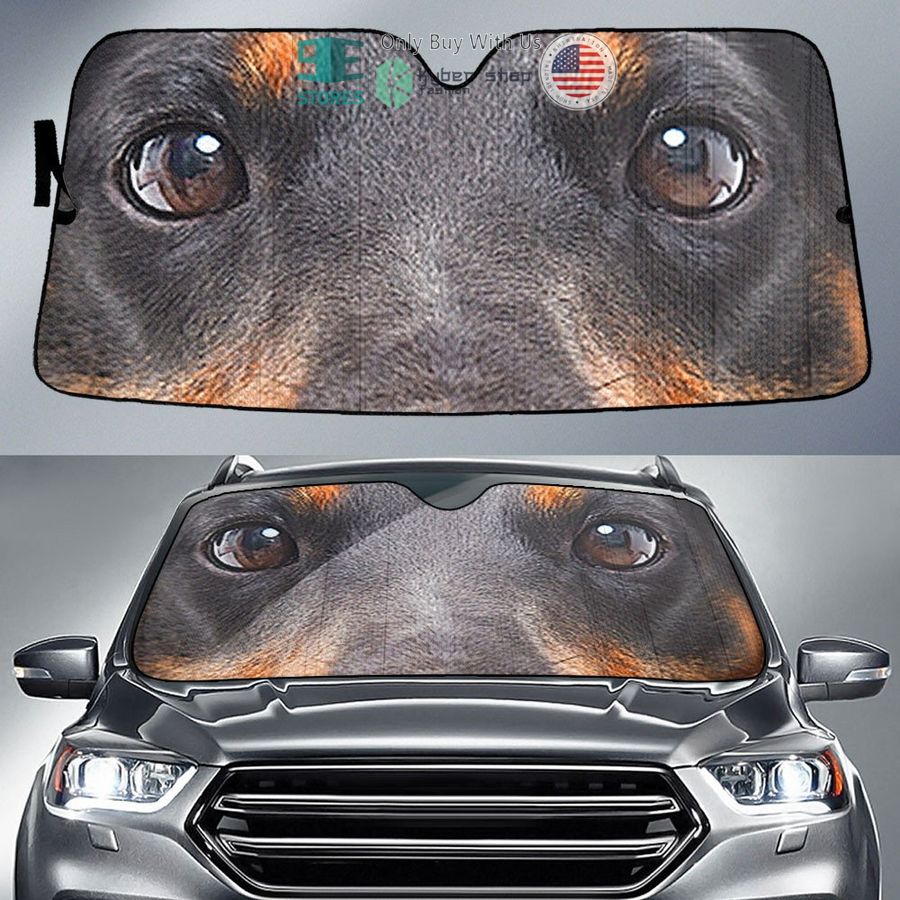 jagdterrier eyes car sun shade 1 6801