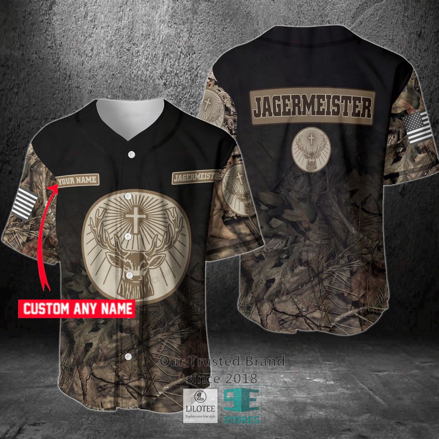 jagermeister camo your name hunting baseball jersey 1 16772