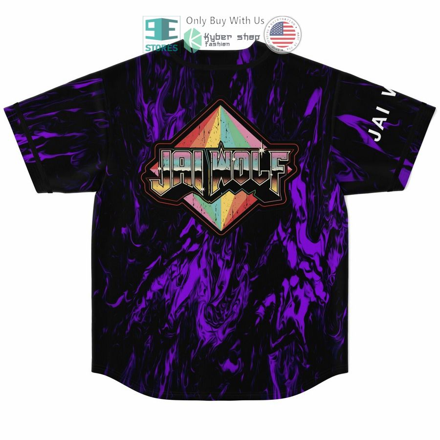 jai wolf logo black purple baseball jersey 2 66555