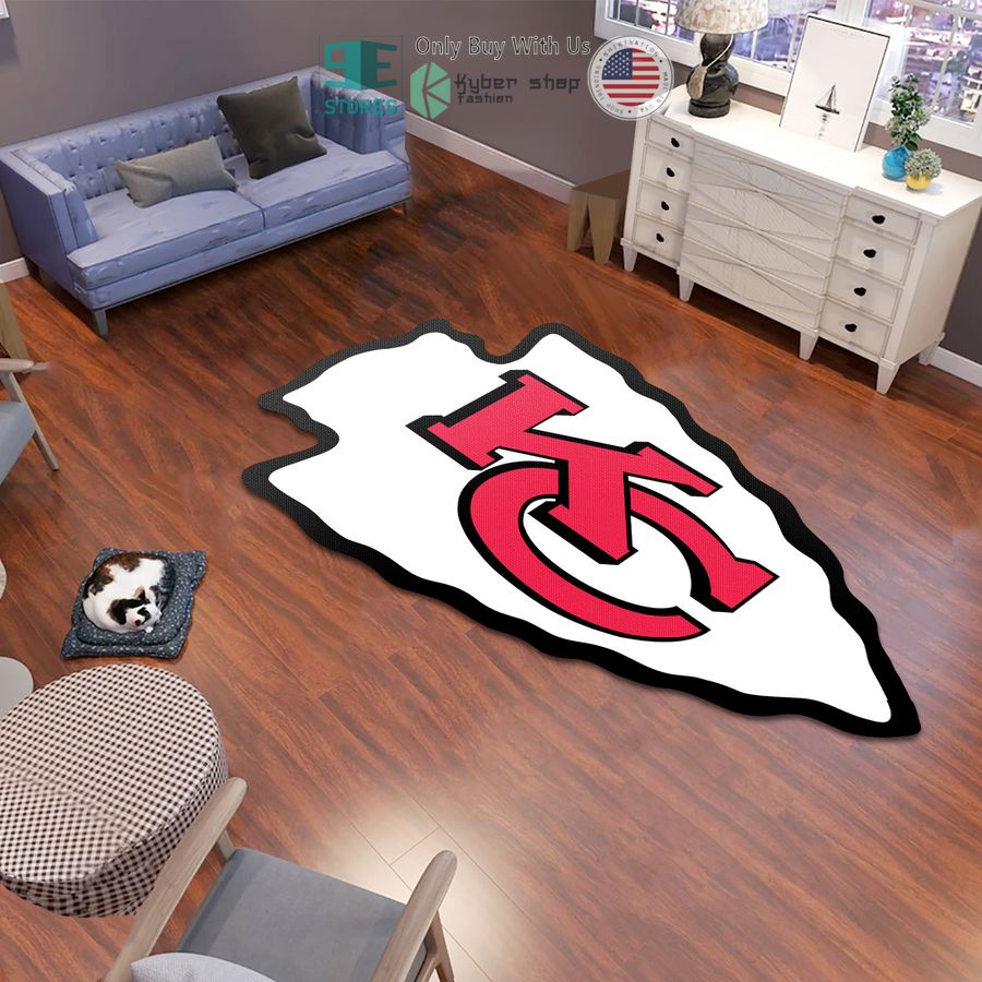 kansas city chiefs logo shaped rug 1 26292