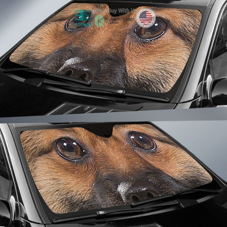 keeshound eyes car sun shade 2 80428