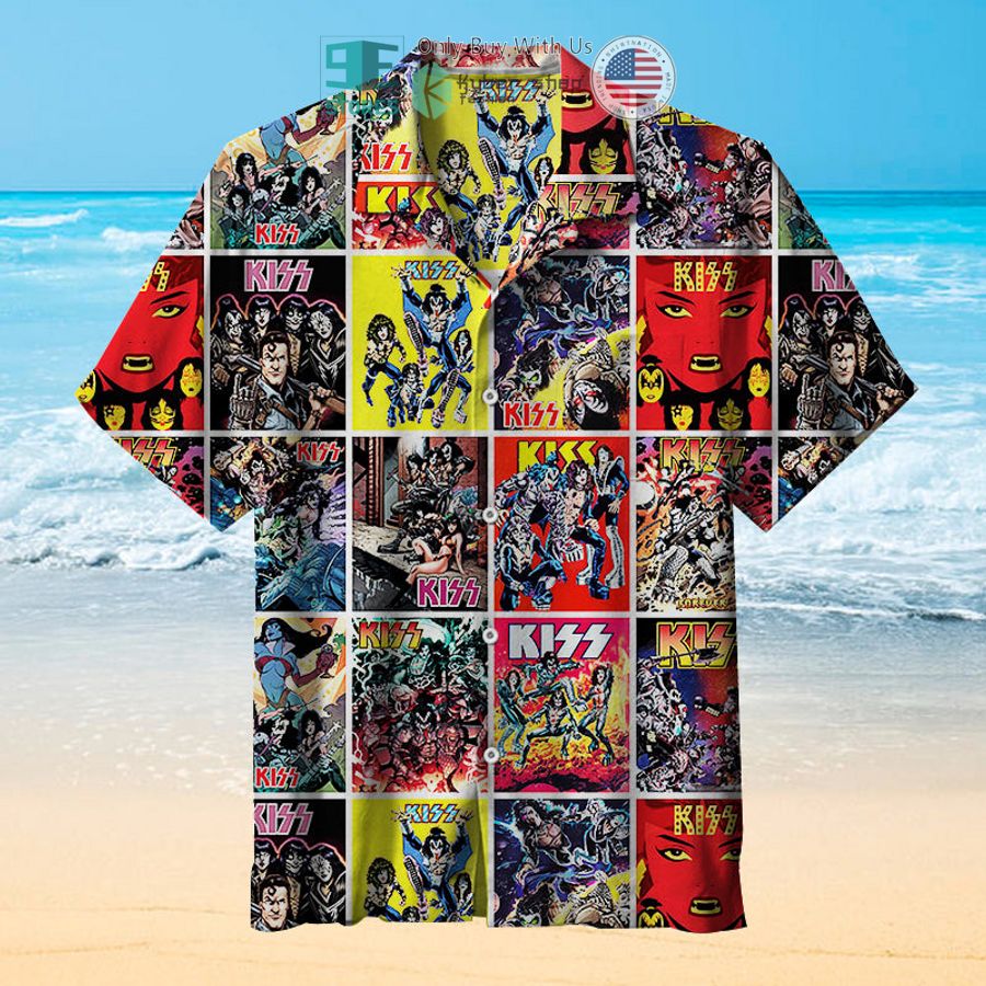 kiss vintage rock music hawaiian shirt 1 17772