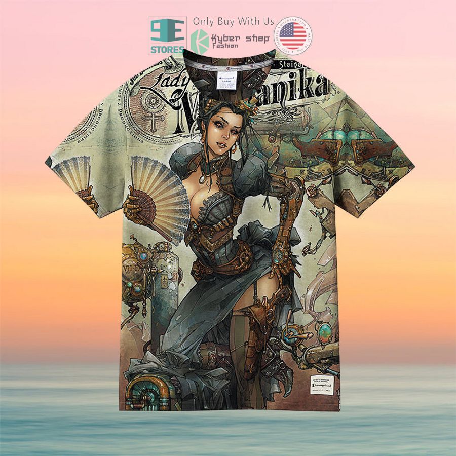 lady mechanika hawaiian shirt 2 58070