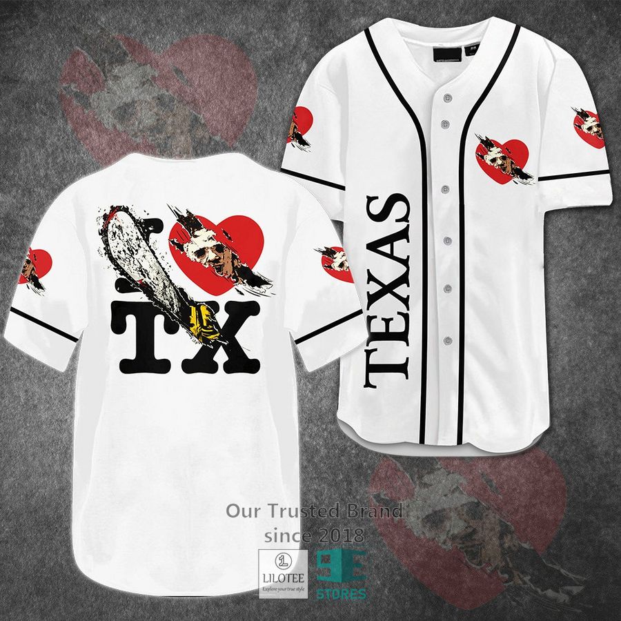 leatherface love texas horror movie baseball jersey 1 6304