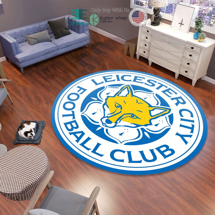 leicester city fc logo shaped rug 1 38675