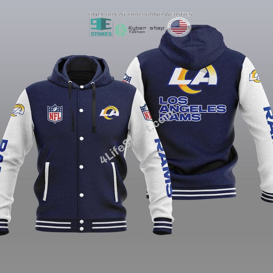 los angeles rams baseball hoodie jacket 1 8833