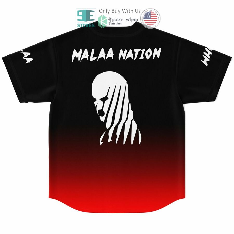 malaa nation black red baseball jersey 2 17325