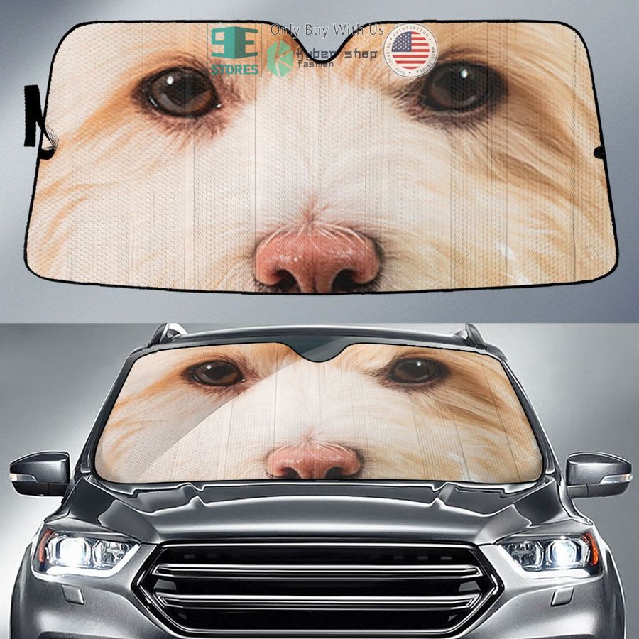 maltipoo eyes car sun shade 1 89838