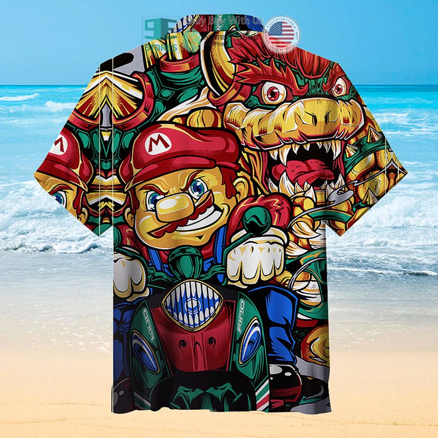 mario brothers racing hawaiian shirt 2 72493