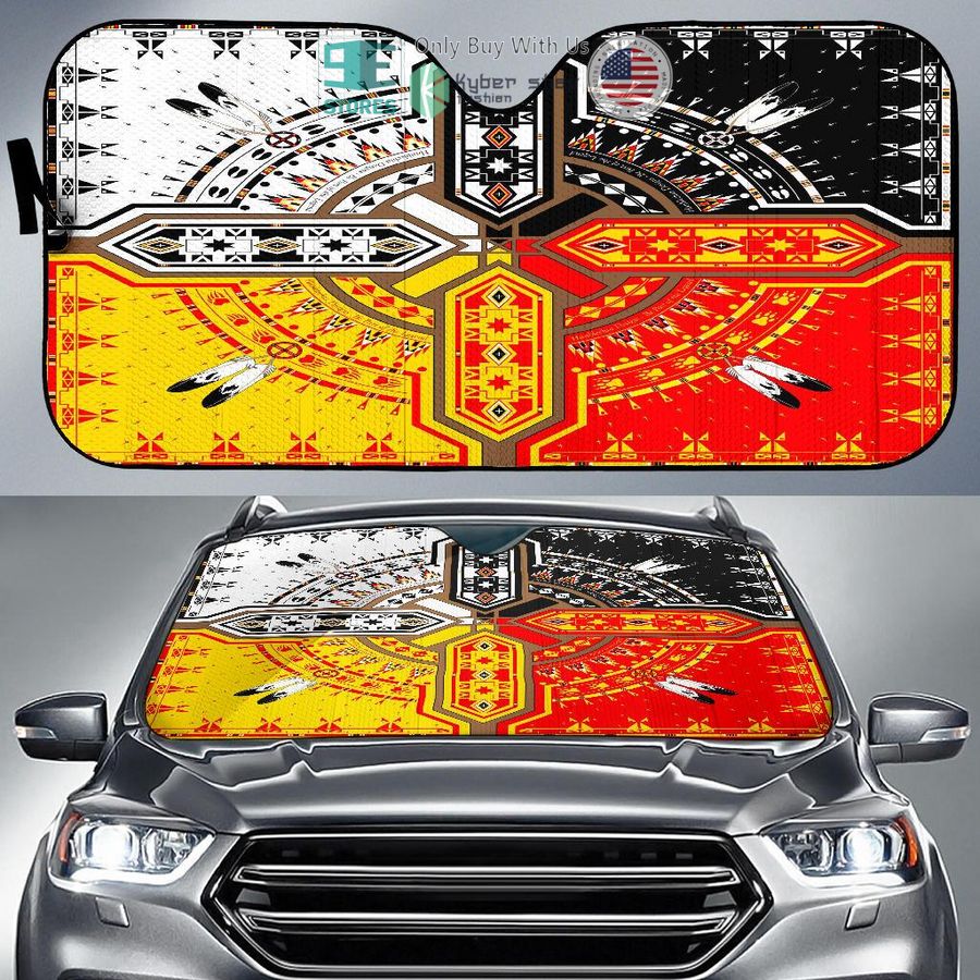 medicine wheels native american design car sunshades 1 90153