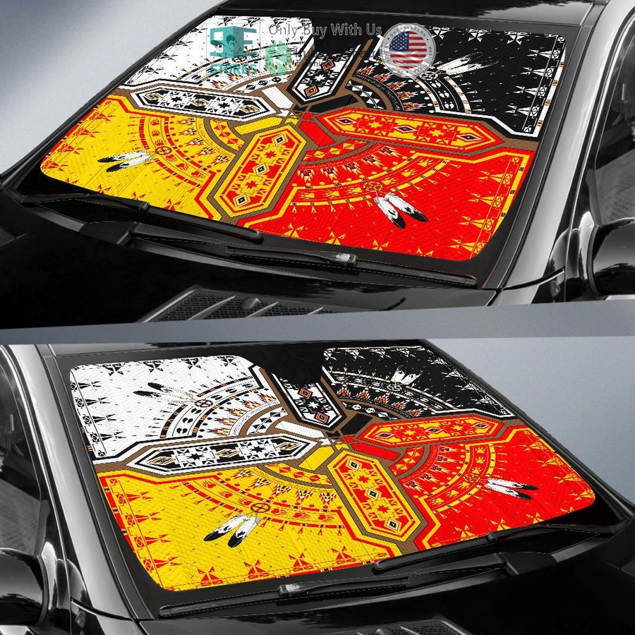 medicine wheels native american design car sunshades 2 2621