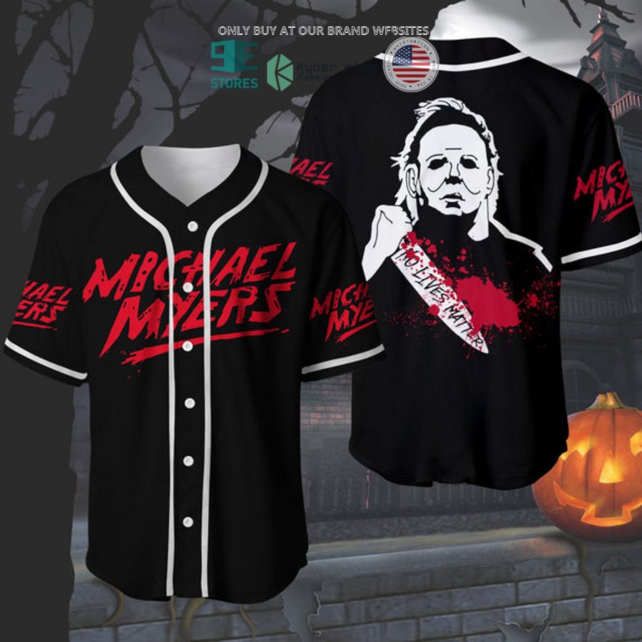 michael myers blood black baseball jersey 1 32065