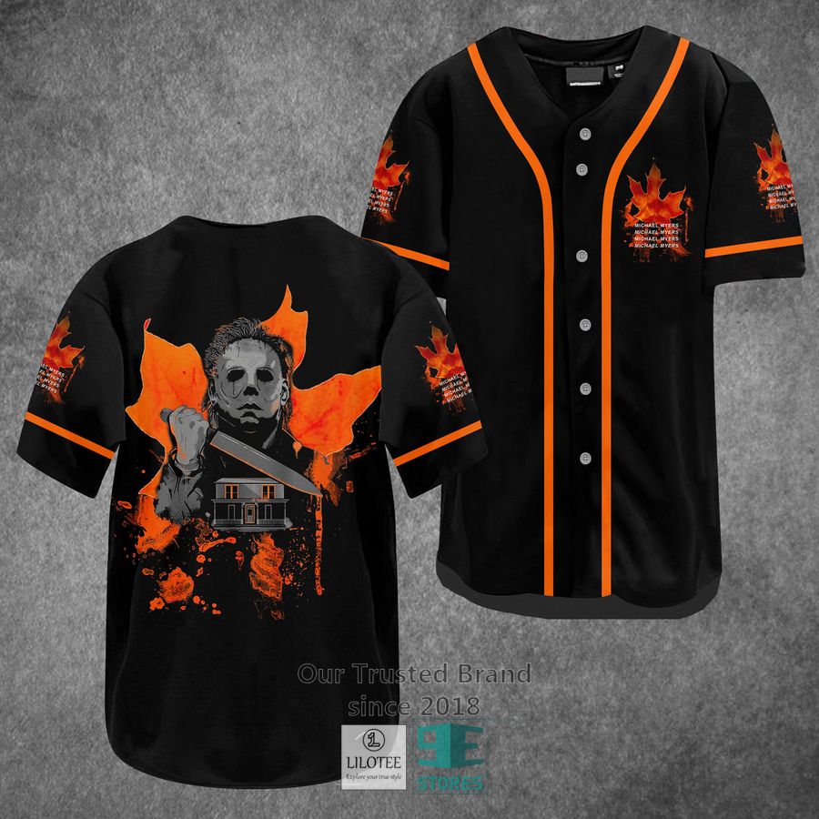 michael myers mapple leaf horror movie baseball jersey 1 48315