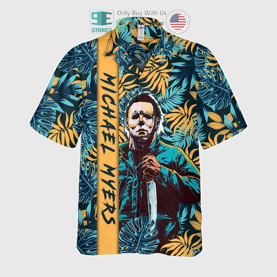 micheal myers tropical leaves hawaiian shirt 2 2954