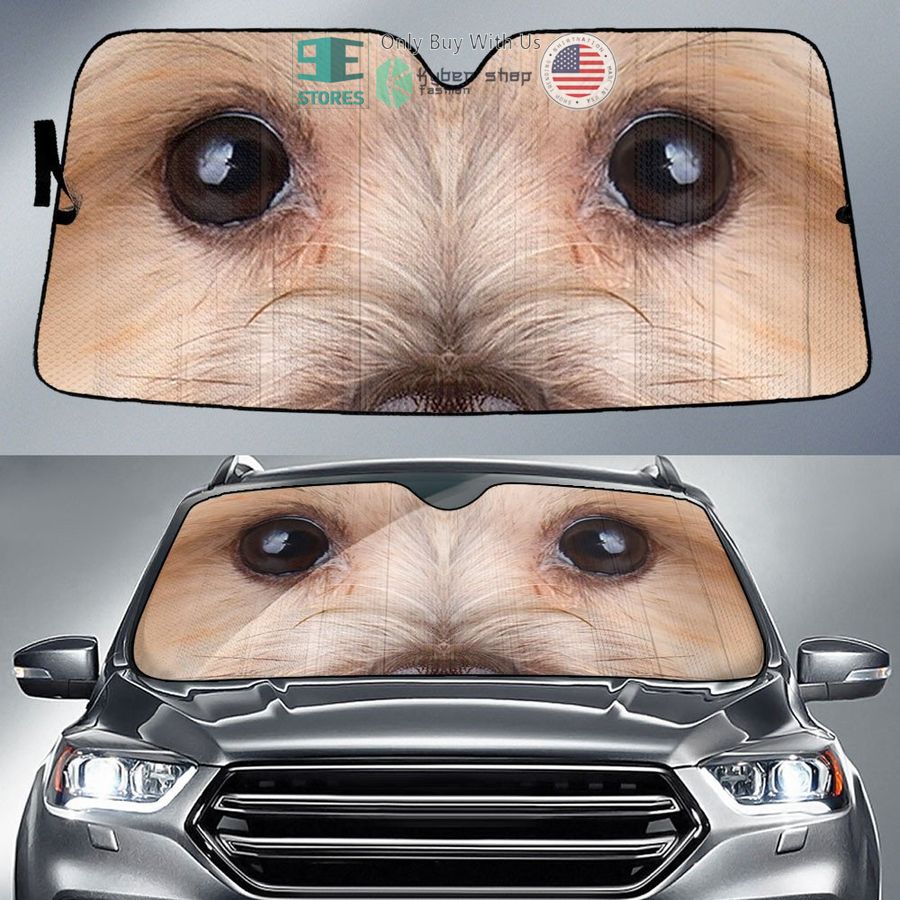 morkie eyes car sun shade 1 31339