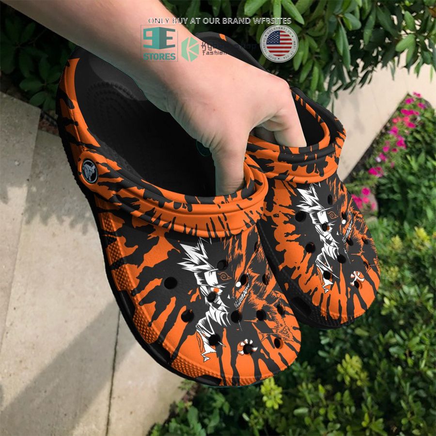 naruto kurama tie dye face crocs crocband shoes 2 83624