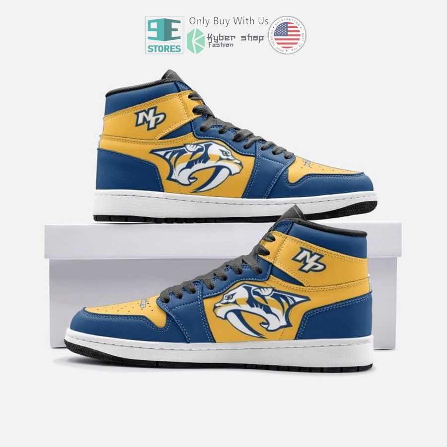 nashville predators logo air jordan high top shoes 1 66998