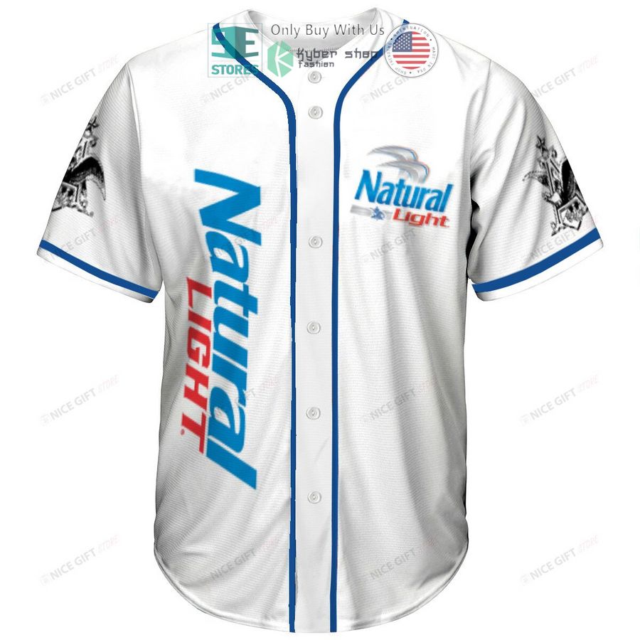 natural light white baseball jersey 2 32274