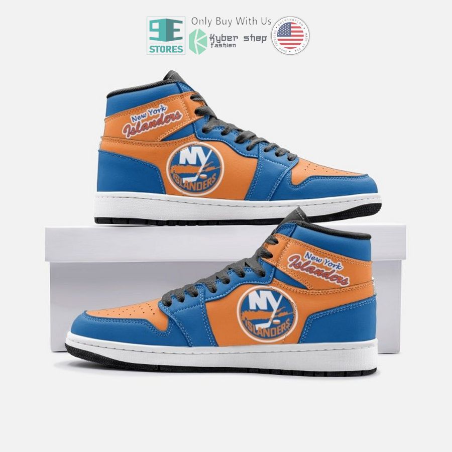 new york islanders logo air jordan high top shoes 1 6551