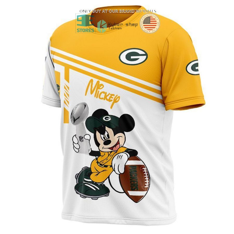 nfl green bay packers mickey mouse white yellow shirt hoodie 2 99451