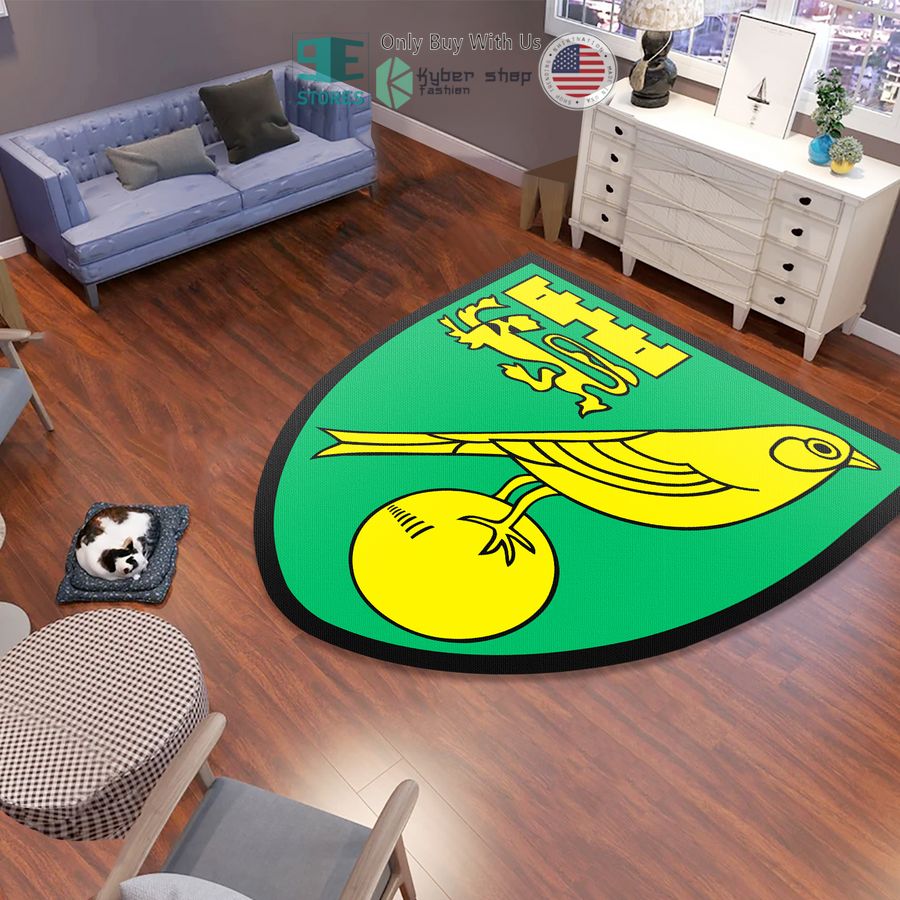 norwich city logo shaped rug 1 46213