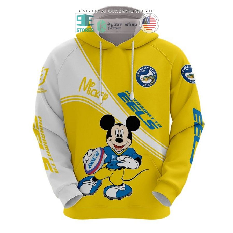 nrl parramatta eels mickey mouse white yellow shirt hoodie 2 46612