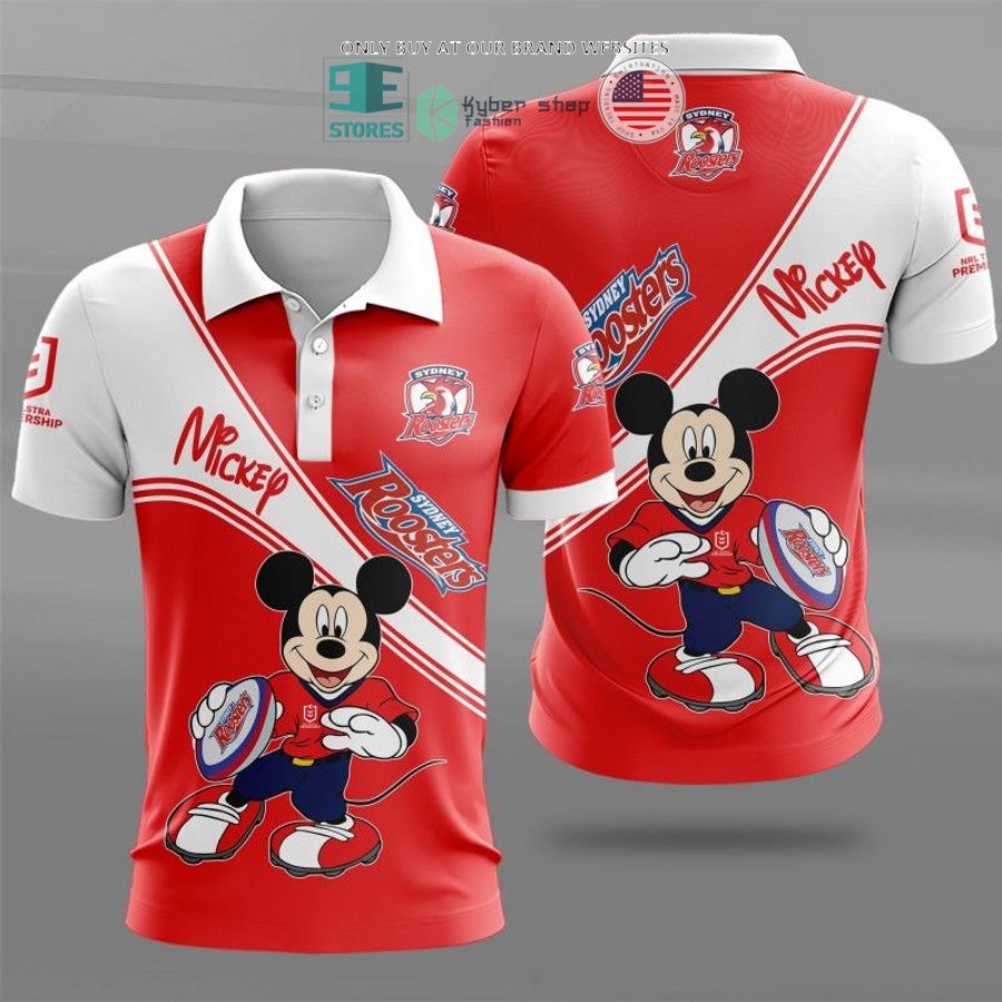 nrl sydney roosters mickey mouse red white shirt hoodie 1 91494