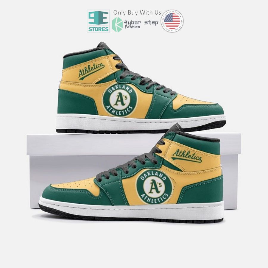 oakland athletics logo air jordan high top shoes 1 45511