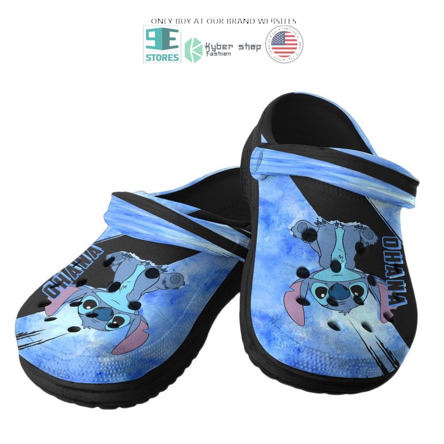 ohana stitch blue black crocs crocband shoes 2 16906